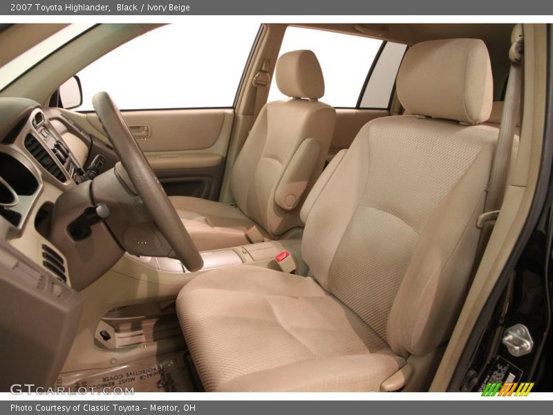 Black / Ivory Beige 2007 Toyota Highlander