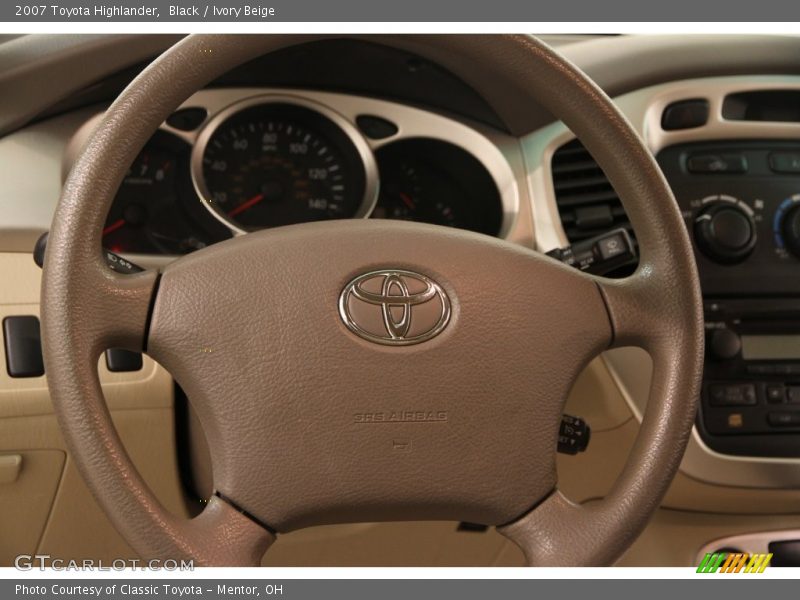 Black / Ivory Beige 2007 Toyota Highlander