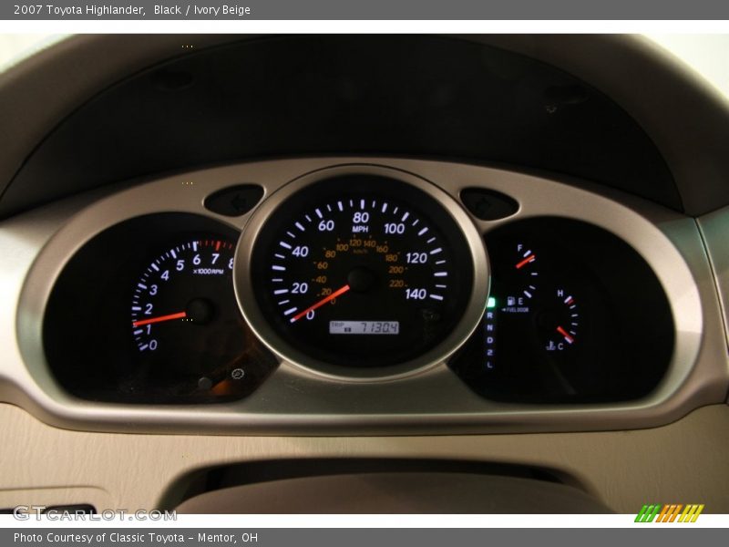 Black / Ivory Beige 2007 Toyota Highlander