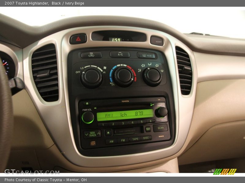 Black / Ivory Beige 2007 Toyota Highlander