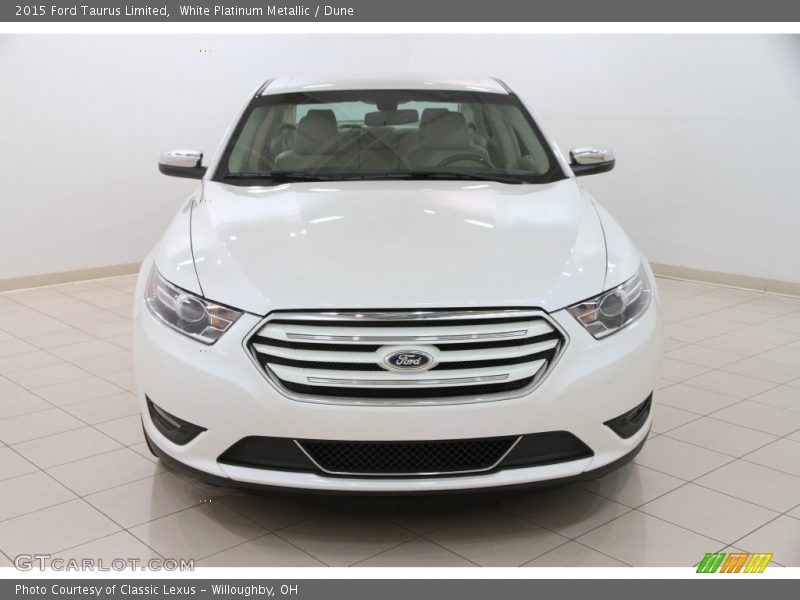 White Platinum Metallic / Dune 2015 Ford Taurus Limited