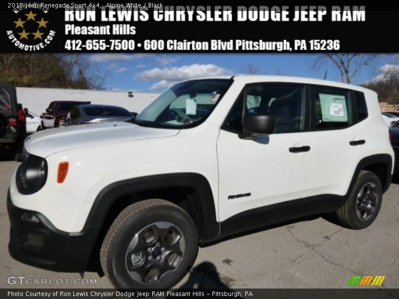 Alpine White / Black 2015 Jeep Renegade Sport 4x4