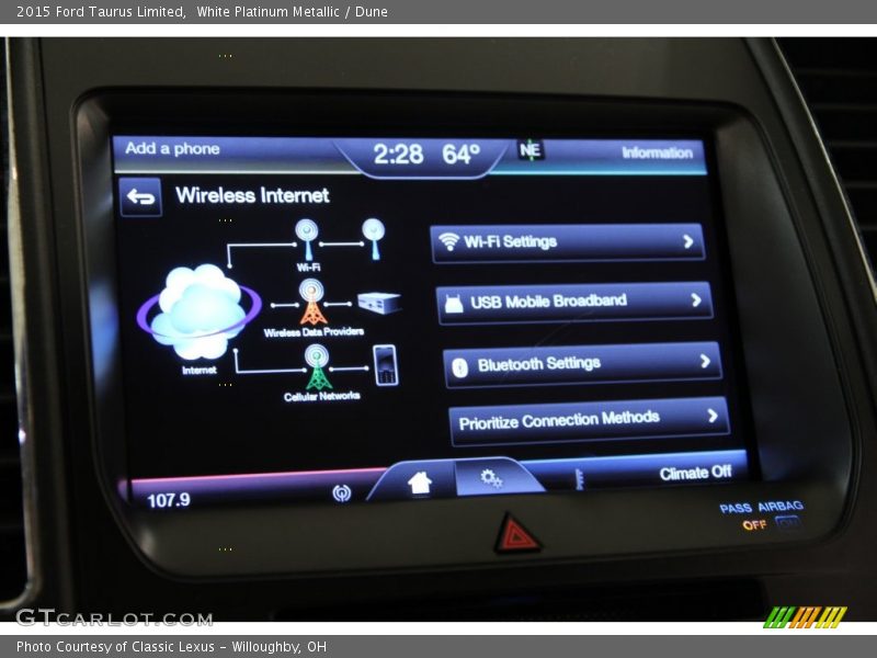 White Platinum Metallic / Dune 2015 Ford Taurus Limited