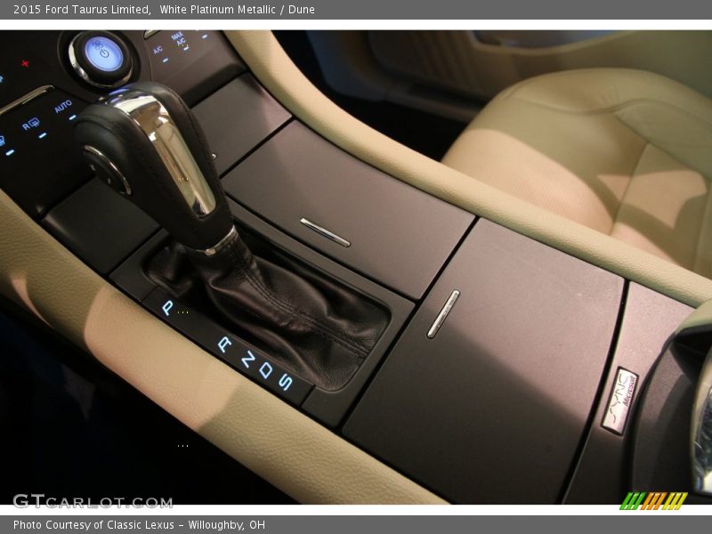 White Platinum Metallic / Dune 2015 Ford Taurus Limited