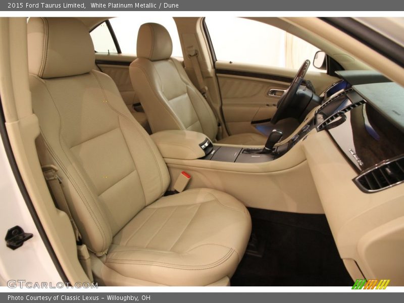 White Platinum Metallic / Dune 2015 Ford Taurus Limited
