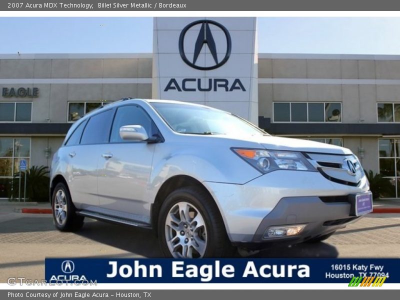 Billet Silver Metallic / Bordeaux 2007 Acura MDX Technology