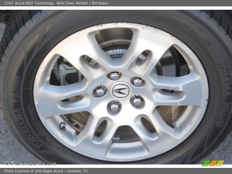 Billet Silver Metallic / Bordeaux 2007 Acura MDX Technology