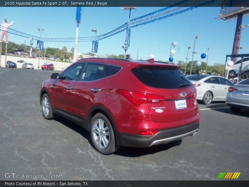 Serrano Red / Beige 2016 Hyundai Santa Fe Sport 2.0T