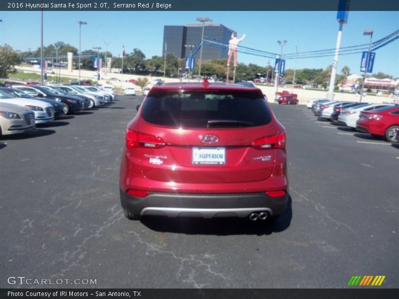 Serrano Red / Beige 2016 Hyundai Santa Fe Sport 2.0T