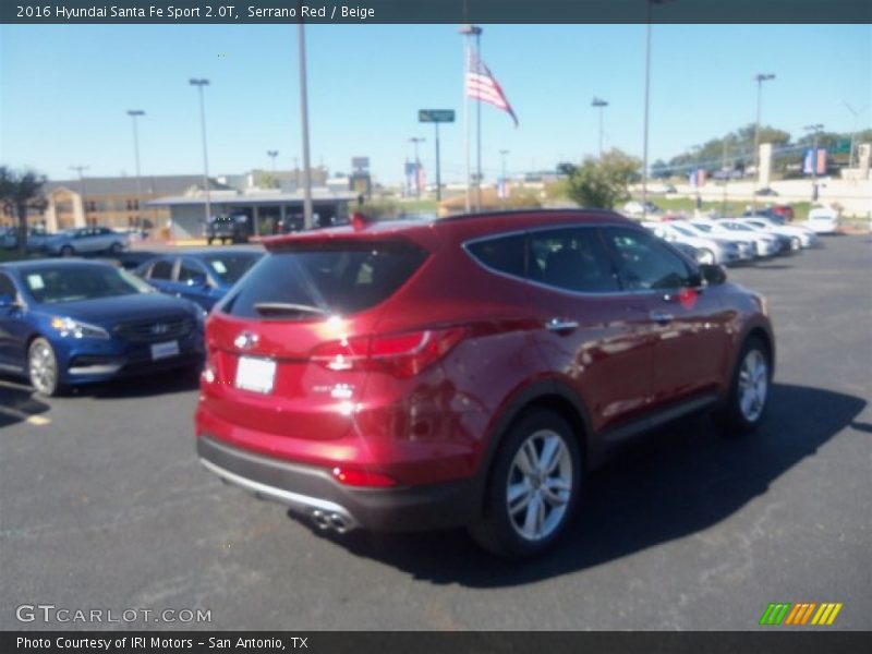 Serrano Red / Beige 2016 Hyundai Santa Fe Sport 2.0T