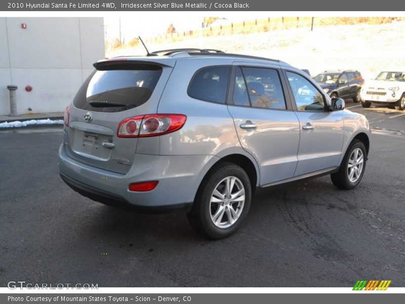 Irridescent Silver Blue Metallic / Cocoa Black 2010 Hyundai Santa Fe Limited 4WD