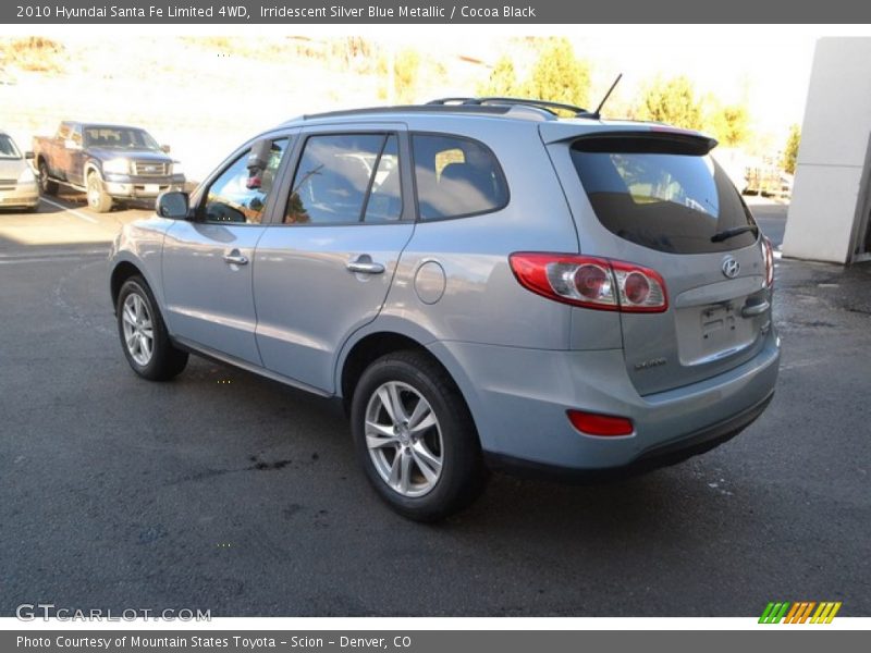 Irridescent Silver Blue Metallic / Cocoa Black 2010 Hyundai Santa Fe Limited 4WD