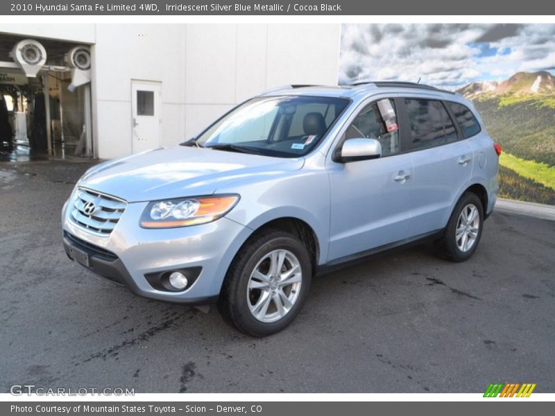 Irridescent Silver Blue Metallic / Cocoa Black 2010 Hyundai Santa Fe Limited 4WD