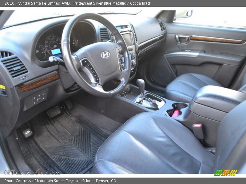 Irridescent Silver Blue Metallic / Cocoa Black 2010 Hyundai Santa Fe Limited 4WD