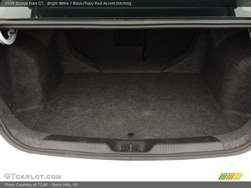 Bright White / Black/Ruby Red Accent Stitching 2015 Dodge Dart GT