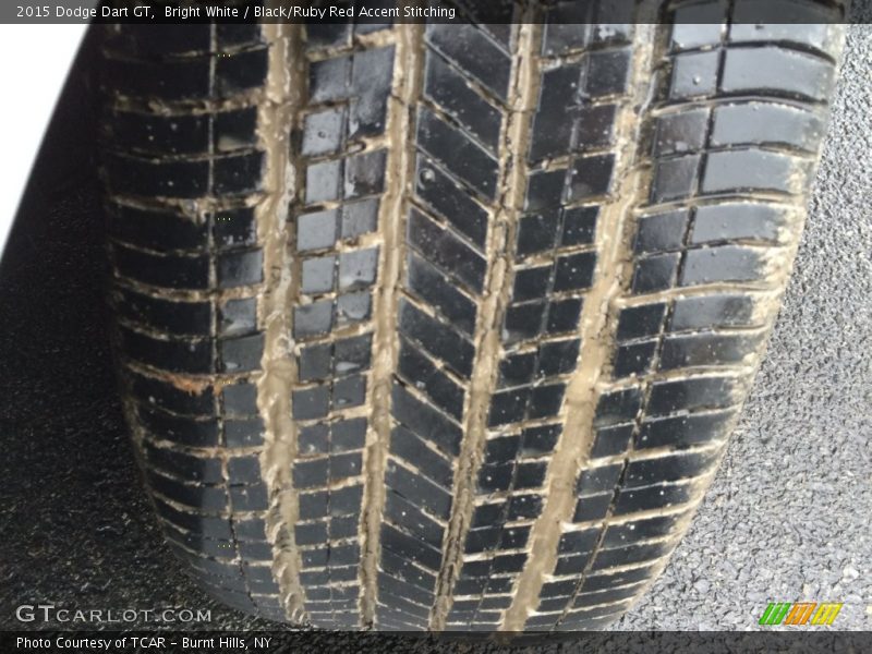 Bright White / Black/Ruby Red Accent Stitching 2015 Dodge Dart GT