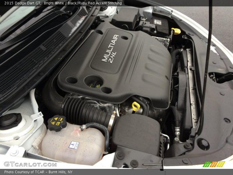 Bright White / Black/Ruby Red Accent Stitching 2015 Dodge Dart GT