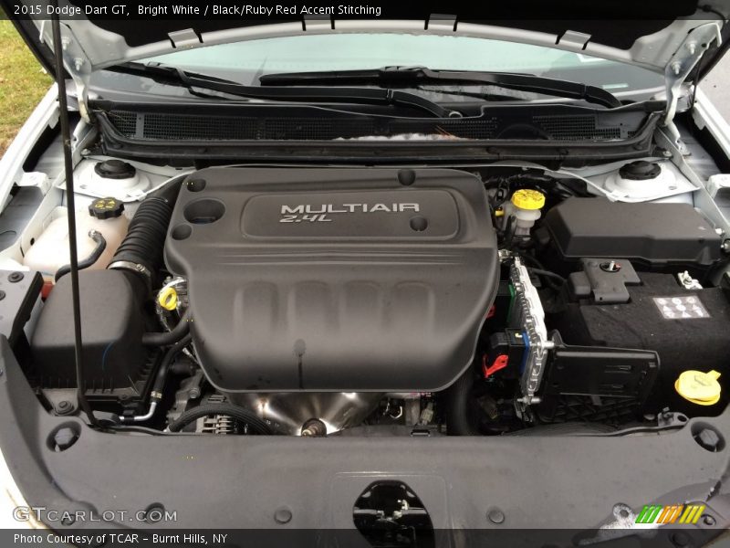 Bright White / Black/Ruby Red Accent Stitching 2015 Dodge Dart GT
