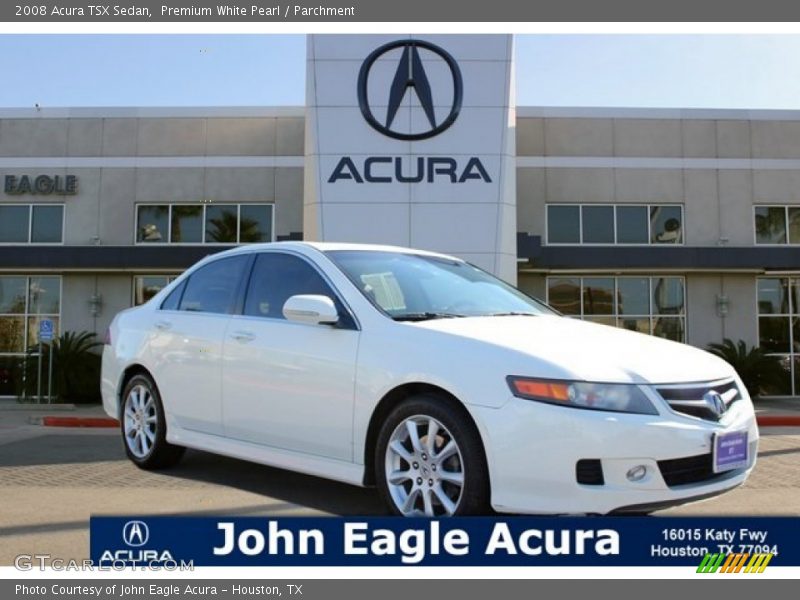 Premium White Pearl / Parchment 2008 Acura TSX Sedan