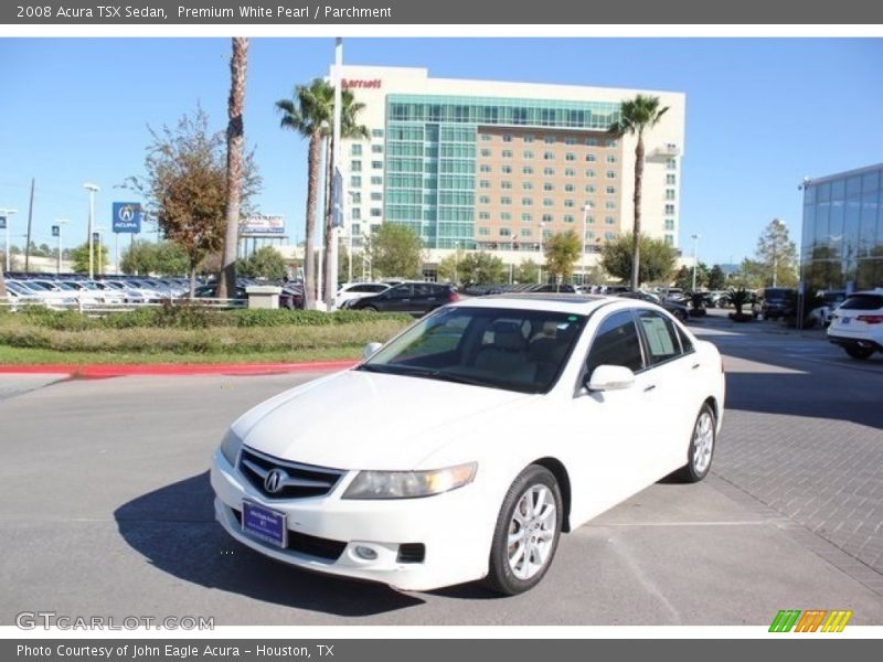 Premium White Pearl / Parchment 2008 Acura TSX Sedan
