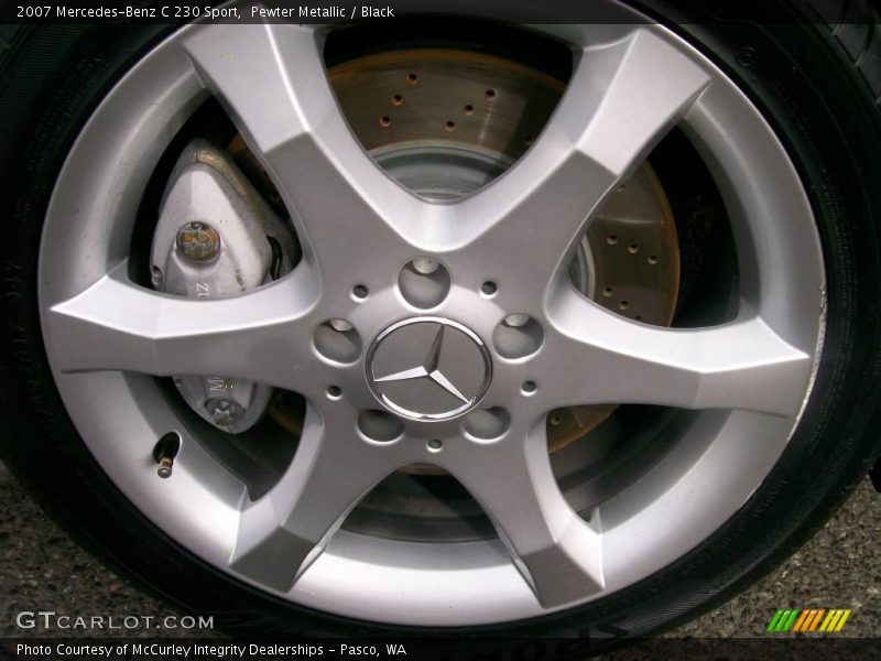 Pewter Metallic / Black 2007 Mercedes-Benz C 230 Sport