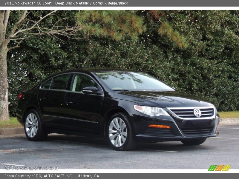 Deep Black Metallic / Cornsilk Beige/Black 2011 Volkswagen CC Sport