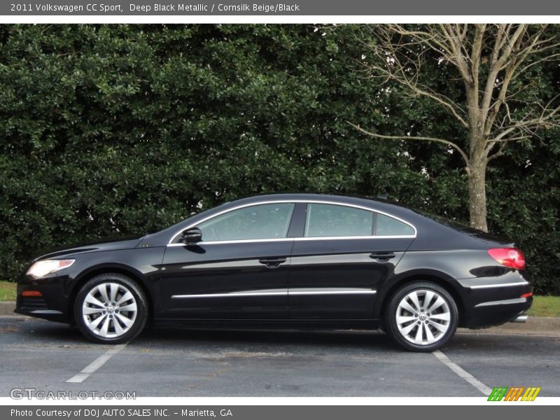 Deep Black Metallic / Cornsilk Beige/Black 2011 Volkswagen CC Sport