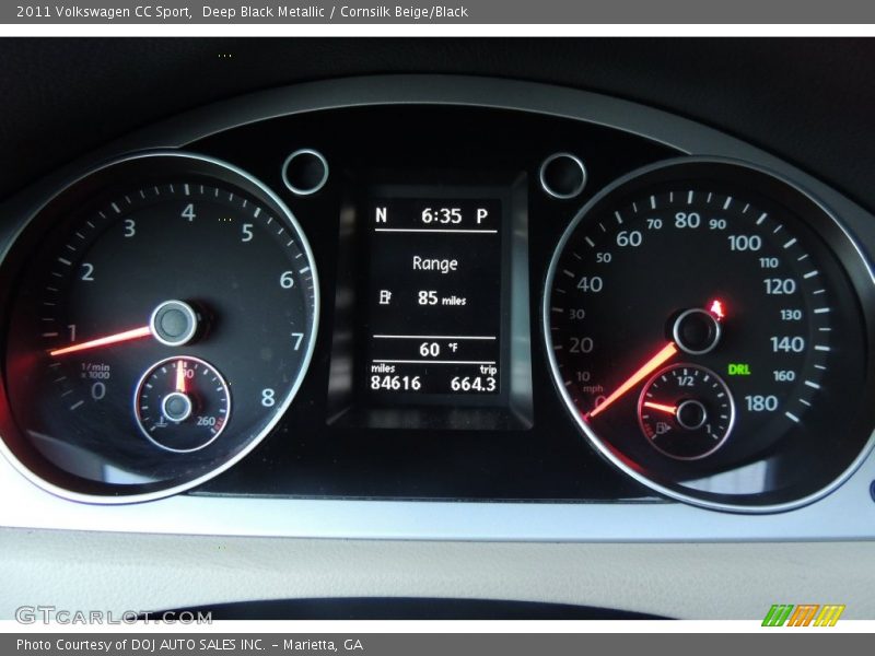 Deep Black Metallic / Cornsilk Beige/Black 2011 Volkswagen CC Sport