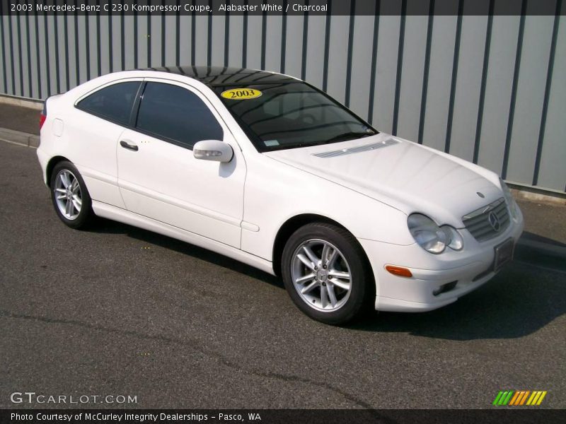 Alabaster White / Charcoal 2003 Mercedes-Benz C 230 Kompressor Coupe