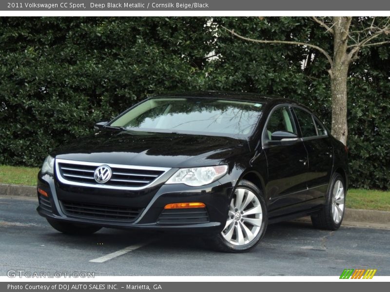 Deep Black Metallic / Cornsilk Beige/Black 2011 Volkswagen CC Sport