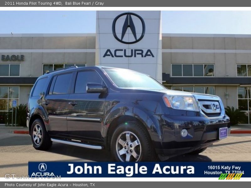 Bali Blue Pearl / Gray 2011 Honda Pilot Touring 4WD
