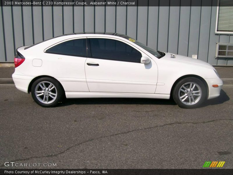 Alabaster White / Charcoal 2003 Mercedes-Benz C 230 Kompressor Coupe