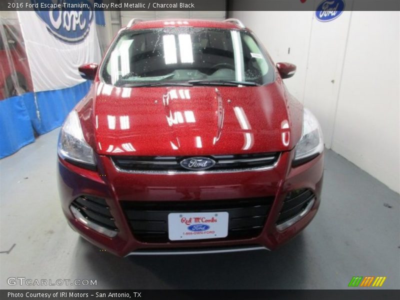 Ruby Red Metallic / Charcoal Black 2016 Ford Escape Titanium