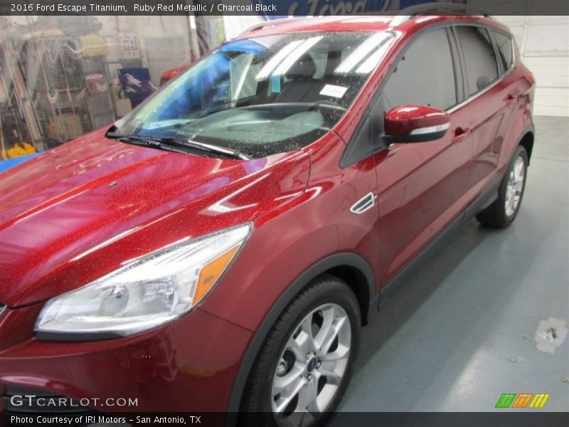 Ruby Red Metallic / Charcoal Black 2016 Ford Escape Titanium
