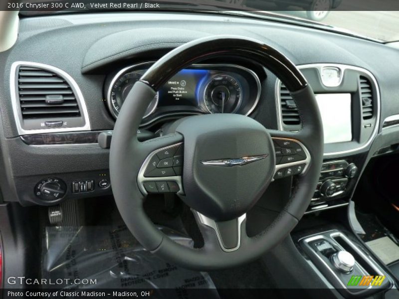Velvet Red Pearl / Black 2016 Chrysler 300 C AWD
