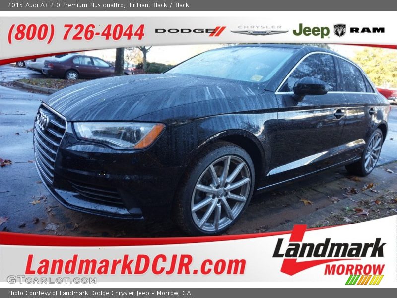 Brilliant Black / Black 2015 Audi A3 2.0 Premium Plus quattro