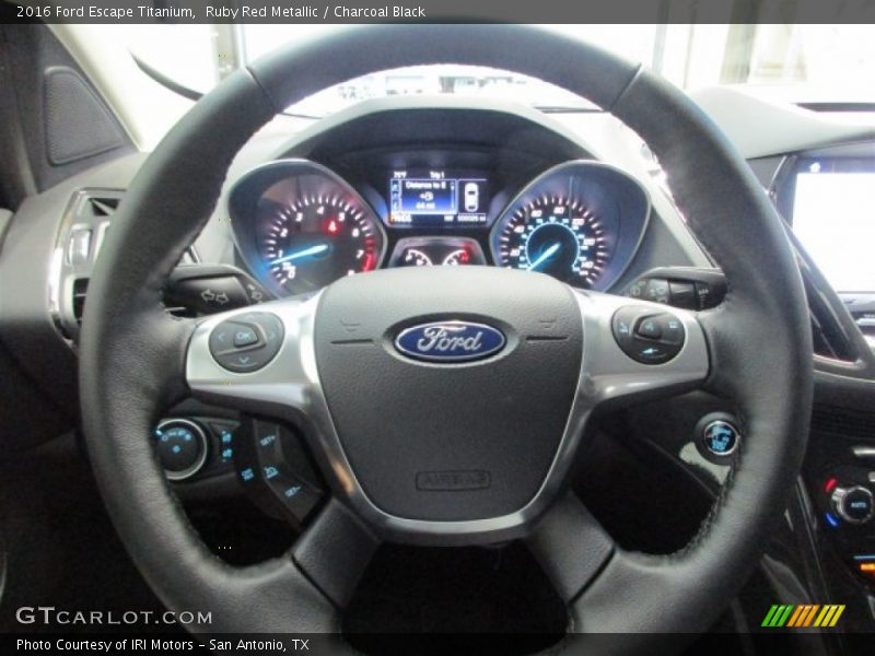 Ruby Red Metallic / Charcoal Black 2016 Ford Escape Titanium