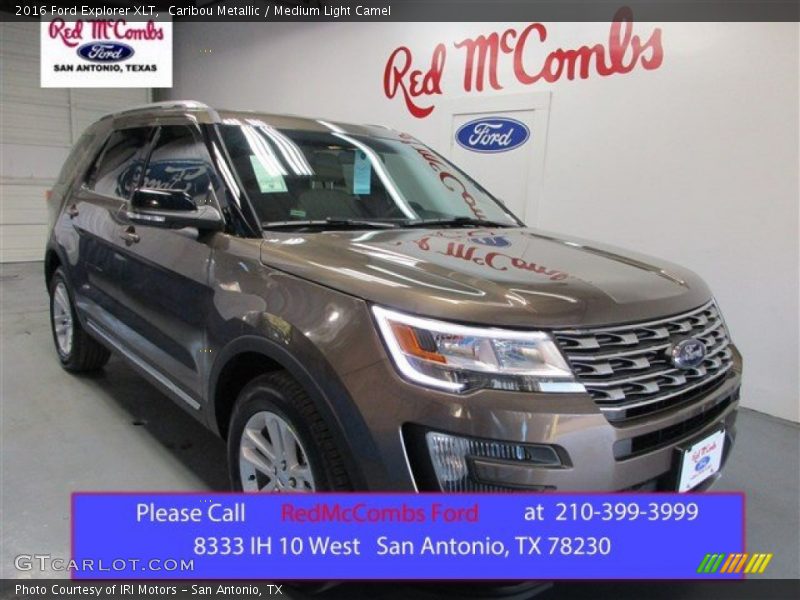 Caribou Metallic / Medium Light Camel 2016 Ford Explorer XLT