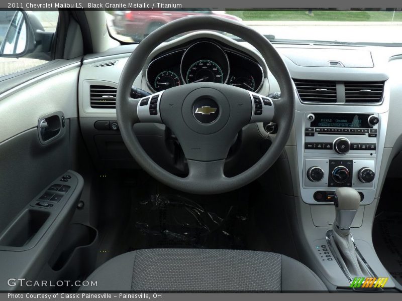 Black Granite Metallic / Titanium 2011 Chevrolet Malibu LS