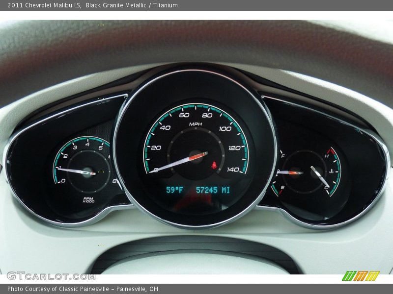 Black Granite Metallic / Titanium 2011 Chevrolet Malibu LS