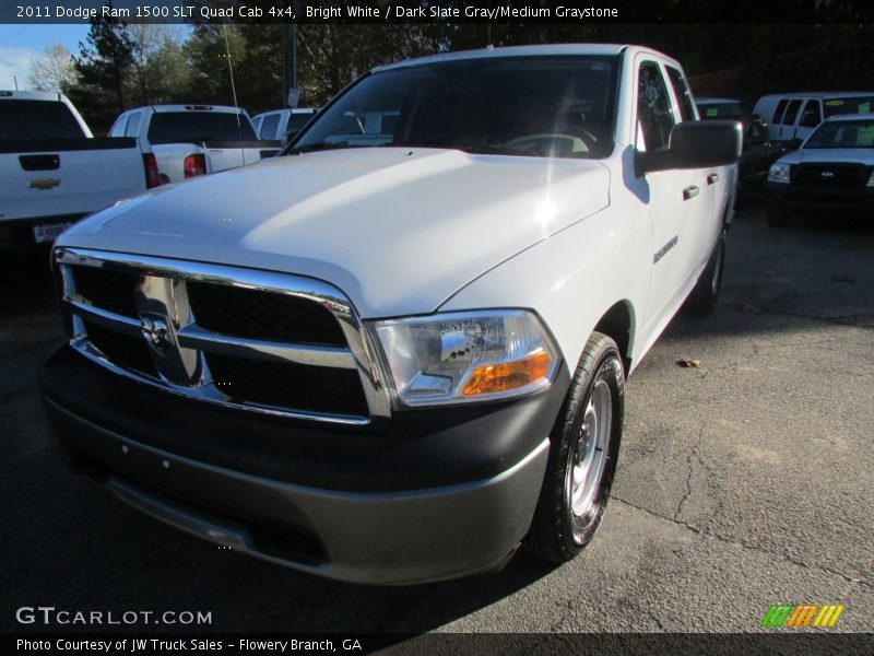 Bright White / Dark Slate Gray/Medium Graystone 2011 Dodge Ram 1500 SLT Quad Cab 4x4
