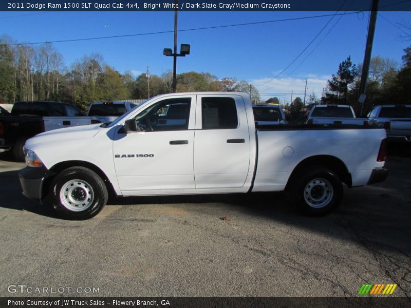 Bright White / Dark Slate Gray/Medium Graystone 2011 Dodge Ram 1500 SLT Quad Cab 4x4