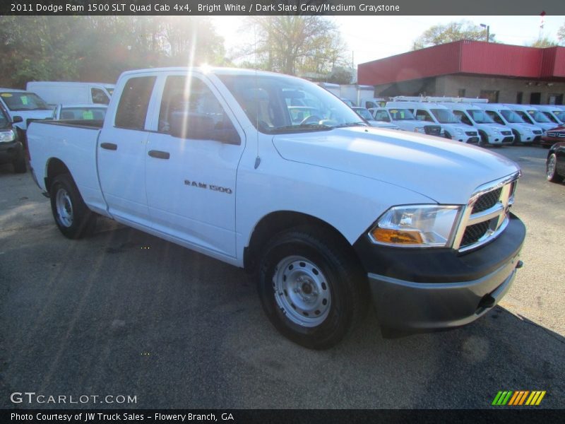 Bright White / Dark Slate Gray/Medium Graystone 2011 Dodge Ram 1500 SLT Quad Cab 4x4