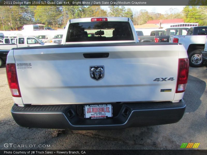 Bright White / Dark Slate Gray/Medium Graystone 2011 Dodge Ram 1500 SLT Quad Cab 4x4