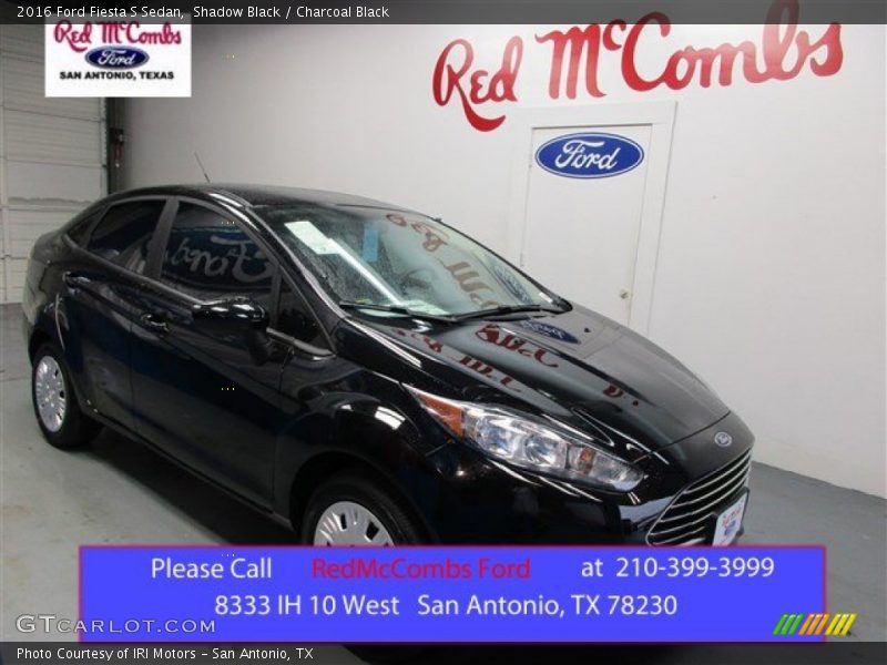 Shadow Black / Charcoal Black 2016 Ford Fiesta S Sedan