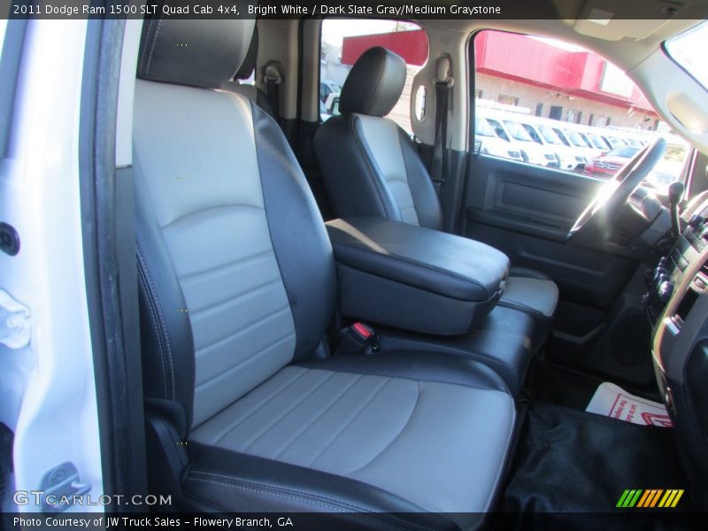 Bright White / Dark Slate Gray/Medium Graystone 2011 Dodge Ram 1500 SLT Quad Cab 4x4