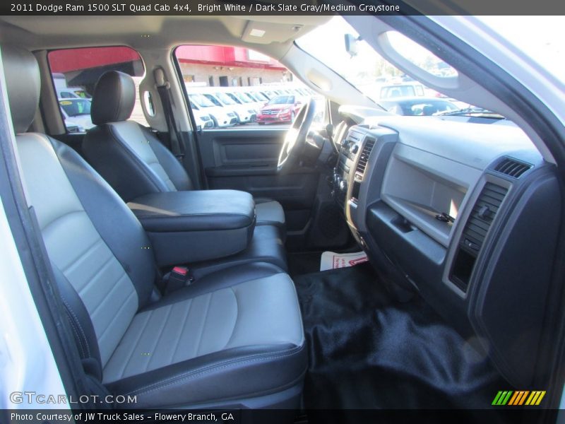 Bright White / Dark Slate Gray/Medium Graystone 2011 Dodge Ram 1500 SLT Quad Cab 4x4