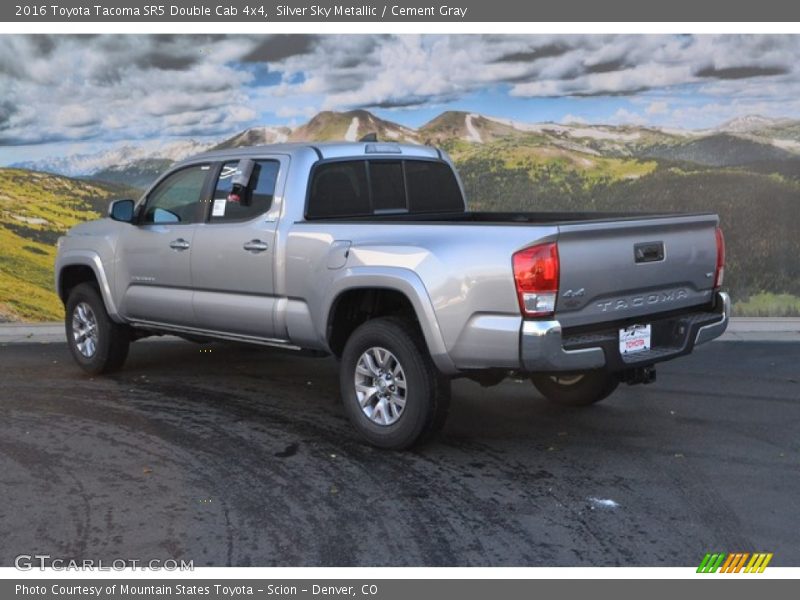 Silver Sky Metallic / Cement Gray 2016 Toyota Tacoma SR5 Double Cab 4x4