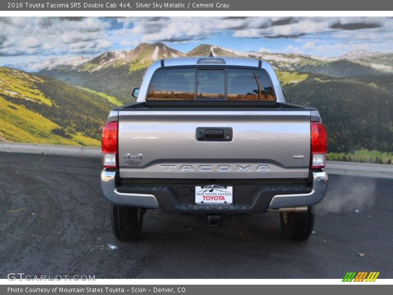 Silver Sky Metallic / Cement Gray 2016 Toyota Tacoma SR5 Double Cab 4x4