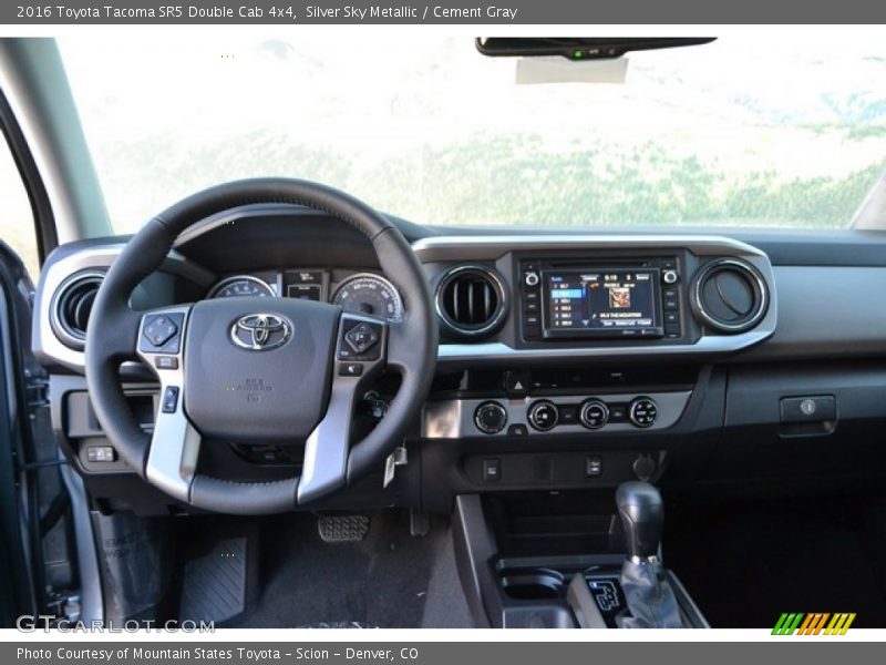 Silver Sky Metallic / Cement Gray 2016 Toyota Tacoma SR5 Double Cab 4x4